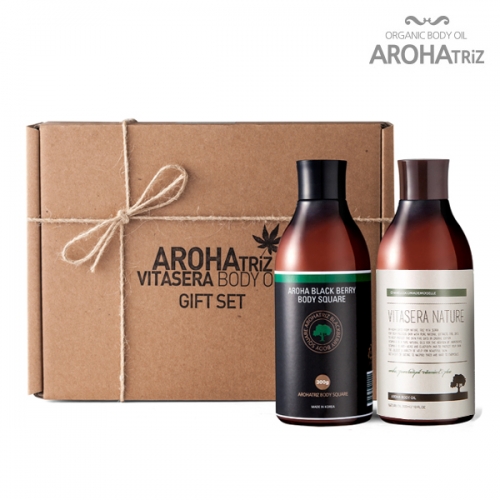 아로하트리즈 바디로션300ml +바디오일 300ml 세트 (휴대용기증정)  (바디로션/크림/핸드/풋케어)