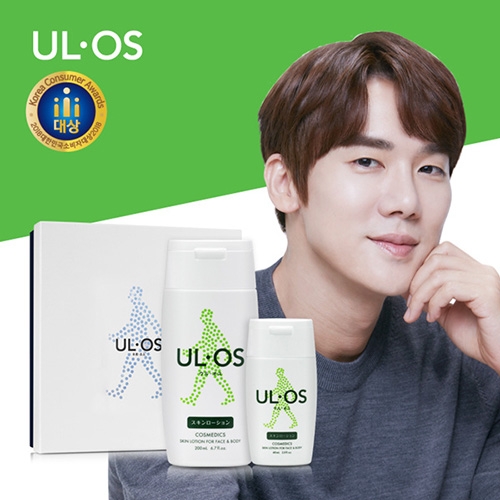 [우르오스★Hit]올인원 2종세트 지복합성/스킨로션200ml + 스킨로션 60ml(고급선물박스+쇼핑백포함)  (남성화장품세트)