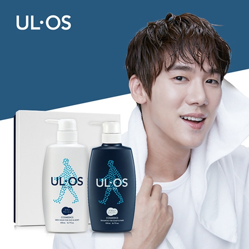 [우르오스★Hit]클렌징 2종세트 ∥/스칼프 샴푸 500ml+스킨워시 500ml (고급선물박스+쇼핑백포함)  (남성화장품세트)