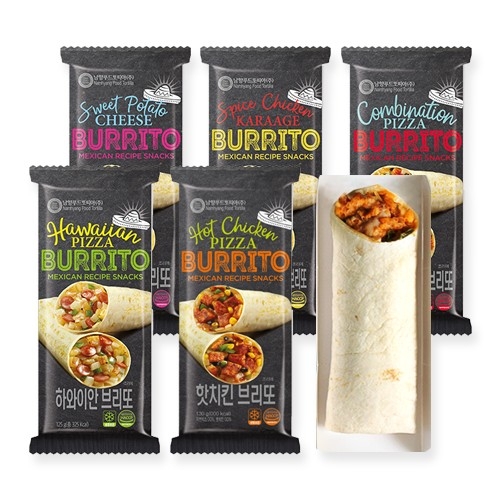 [BURRITO] 멕시코 대표간식 브리또 5종 정성세트(종류별 4팩씩)  (빵/케익/밀가루가공식품)