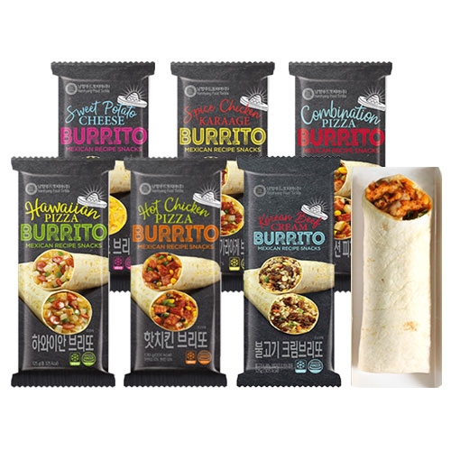 [BURRITO] 멕시코 대표간식 브리또 6종 알뜰세트(종류별 2팩씩)  (빵/케익/밀가루가공식품)