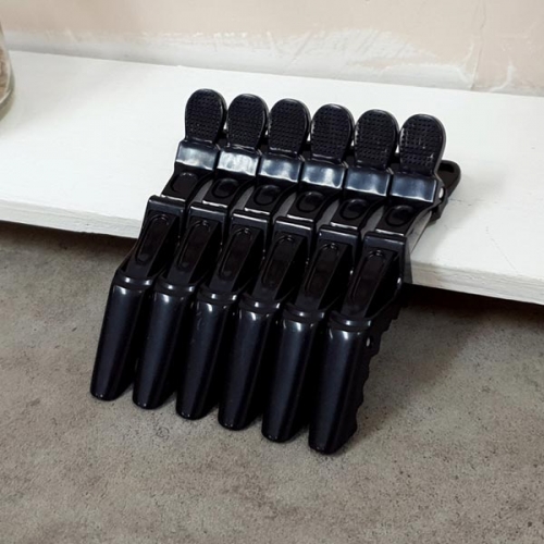 ABM 헤어 클립 11cm 6개입 색상랜덤  (헤어소품/브러쉬)