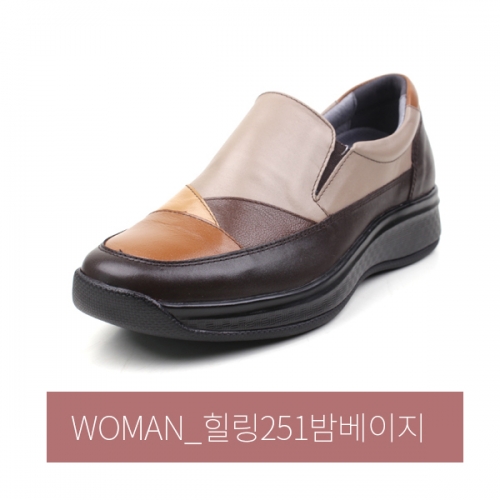 닥터케이  워킹슈즈 여성 구두 웰빙화 힐링251 밤베이지  (플랫/로퍼)