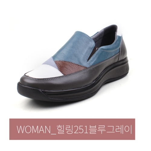 닥터케이  워킹슈즈 여성 구두 웰빙화 힐링251 블루그레이  (플랫/로퍼)