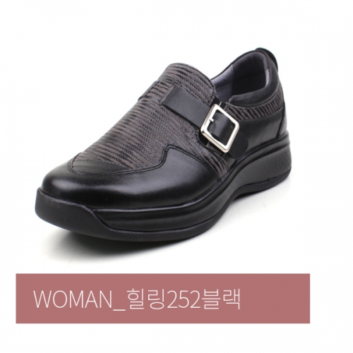 닥터케이  워킹슈즈 여성 구두 웰빙화 힐링252 블랙  (플랫/로퍼)