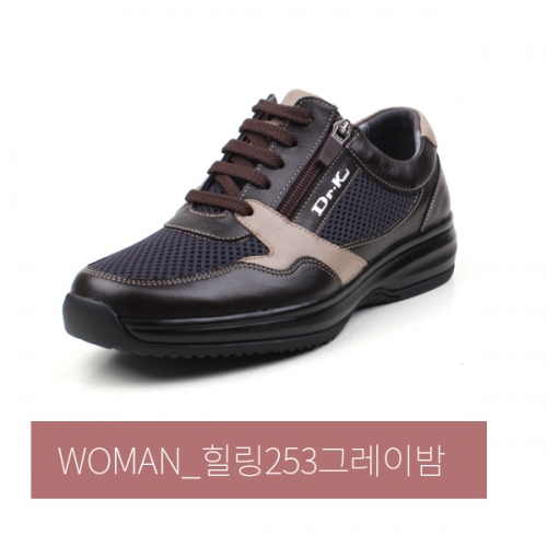 닥터케이  워킹슈즈 여성 구두 웰빙화 힐링253 그레이밤  (플랫/로퍼)