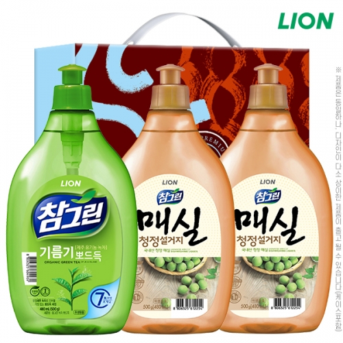 (유기농)참그린녹차500용기 매실500용기2P(3종)  (주방세제)