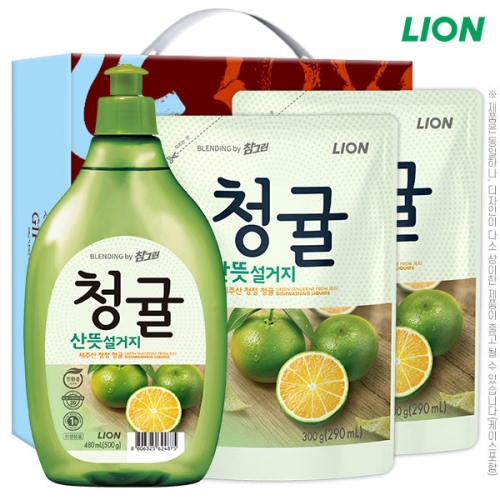 (친환경)참그린청귤500용기 청귤300리필2P(3종)  (주방세제)