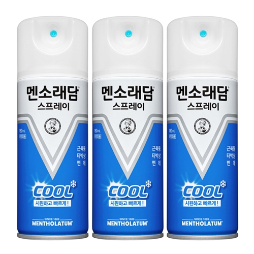 [멘소래담] 스프레이 쿨 180ml x 3개  (의외약품/구급함/약통)