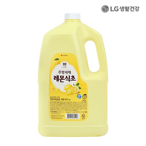 LG생활건강 퐁퐁 주방세제 레몬식초 리필용 3000ML  (면도용품/기타이미용품)  (주방세제)