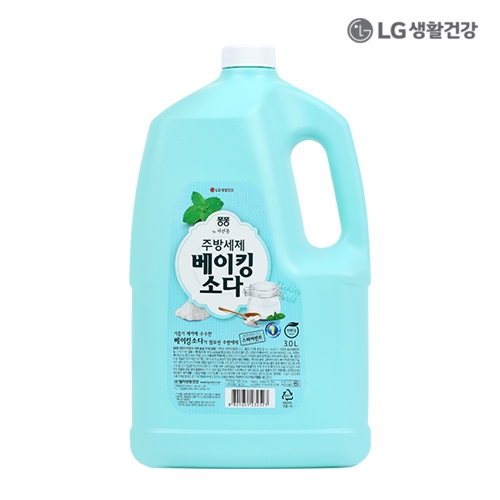 LG생활건강 퐁퐁 주방세제 베이킹소다 리필용 3000ML  (면도용품/기타이미용품)  (주방세제)