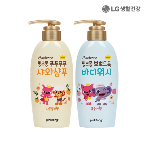 LG생활건강 핑크퐁 샤와샴푸 & 바디워시  (이미용용품)  (샴푸/린스/트리트먼트)