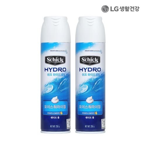 LG생활건강 하이드로 모이스처 쉐이빙폼 250gX2개  (면도용품/기타이미용품)