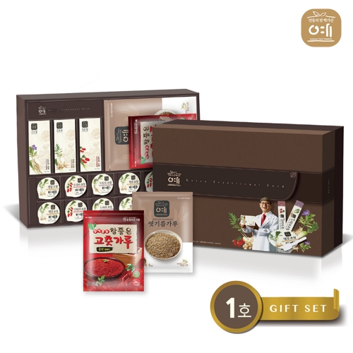 학가산예조청 1호 선물세트 떠먹는 짜먹는 혼합세트+고춧가루500g+엿기름500g  (물엿/식초/소스/액젖)