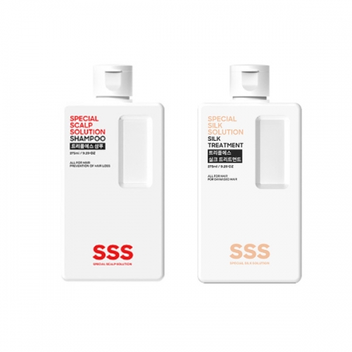 트리플에스 약산성 탈모샴푸 275ml + 실크 트리트먼트 275ml + 샘플1매  (샴푸/린스/트리트먼트)