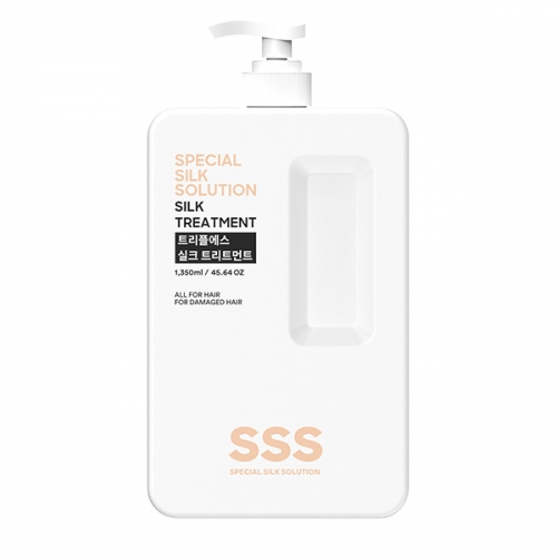 트리플에스 대용량 실크 트리트먼트 1350ml + 증정샘플 2매  (샴푸/린스/트리트먼트)