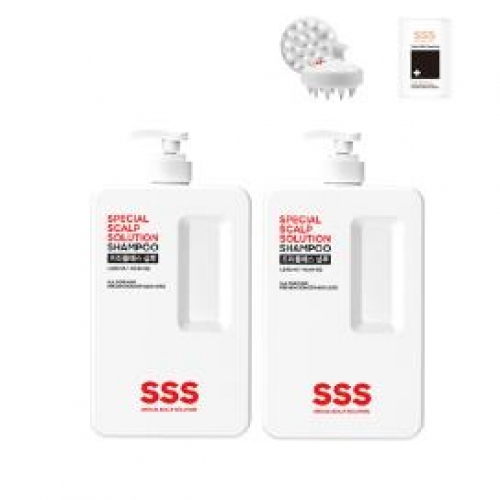 트리플에스 약산성 탈모샴푸 1350ml X 2개 + 두피브러쉬 + 트리트먼트 5ml X 20개  (샴푸/린스/트리트먼트)