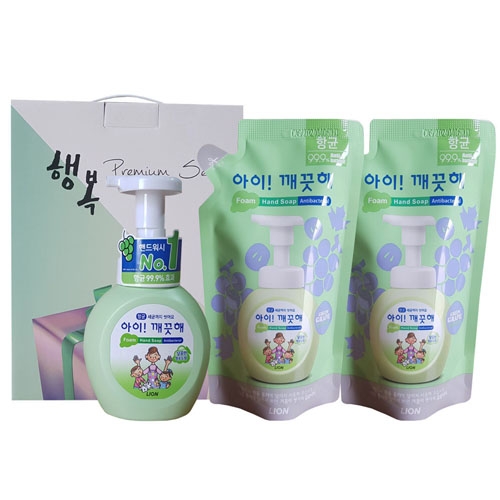 아이깨끗해 청포도3종세트  (핸드워시/립케어/선크림)