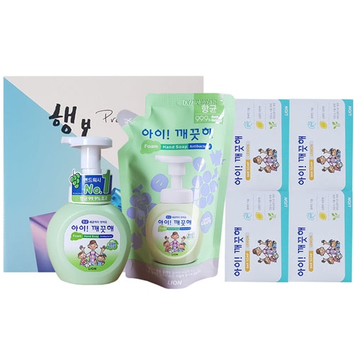 아이깨끗해 청포도스페셜기획세트-1호  (핸드워시/립케어/선크림)
