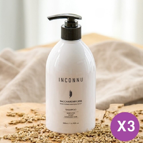 인칸누 맥주 효모 지성 단백질 온가족 약산성 샴푸 500ml 3개  (샴푸/린스/트리트먼트)