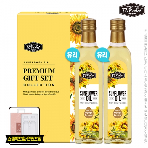 탑셰프 해바라기유500ml 2P(2종)  (식용유/참기름/오일류/시럽)