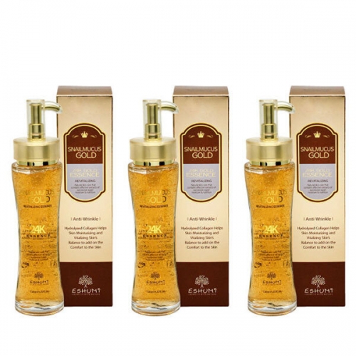 [Eshumi] 애슈미 스네일 뮤커스 골드 리바이탈라이징 에센스 150ml x 3개  (에센스/세럼/앰플/오일)