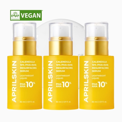 에이프릴스킨 카렌둘라 PHA+AHA 리서페이싱 세럼 30ml x 3개  (에센스/세럼/앰플/오일)