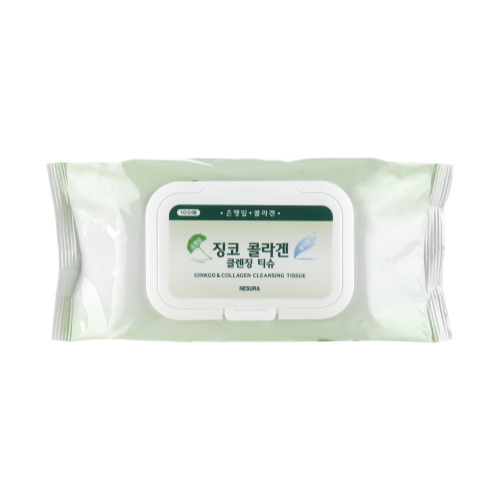 네슈라 징코 콜라겐 클렌징 티슈 100매  (클렌징/필링)