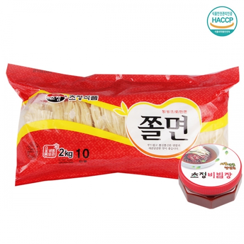 [명家면옥] 쫄깃매콤 쫄면/10인분(면2kg+비빔장300gx2통)  (만두/국수/스파케티/냉면)