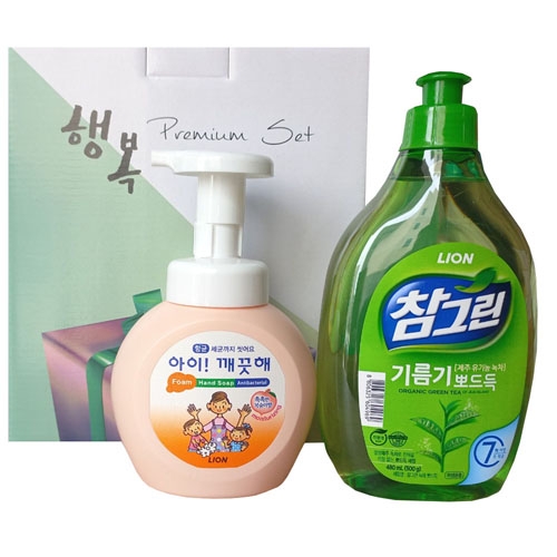 아이깨끗해+참그린녹차기획세트  (핸드워시/립케어/선크림)