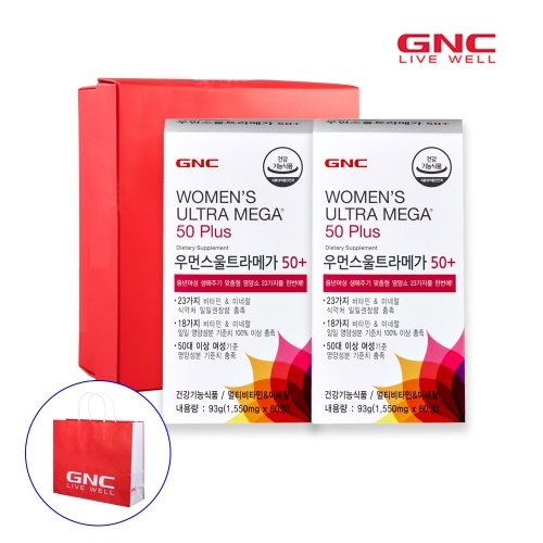 GNC 어머님 건강 세트 (GNC 우먼스 울트라 메가 50플러스*2개+쇼핑백 )  (건강보조식품)