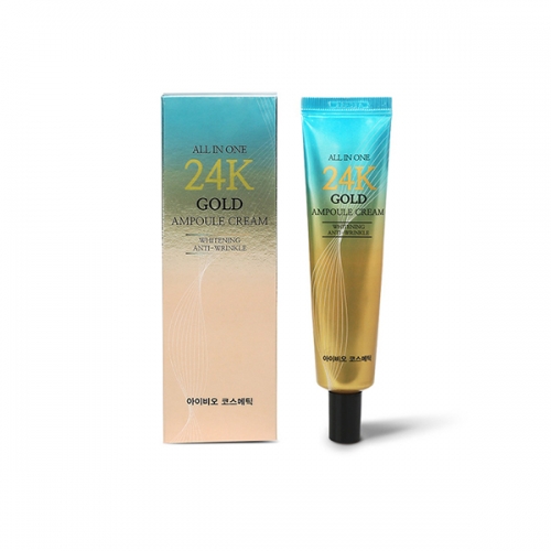 아이비오 올인원 24K골드 앰플크림 40ml 주름미백기능성  (크림/아이크림)