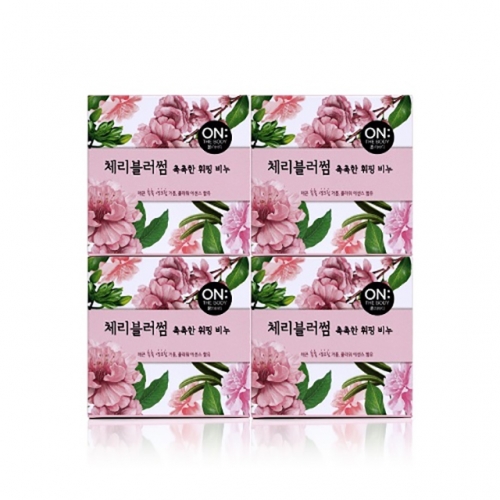 LG생활건강 온더바디 체리블러썸 휘핑비누 90GX4  (비누)