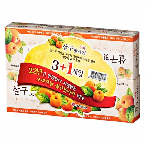 LG생활건강 살구맛사지 비누(100Gx3+1)  (비누)
