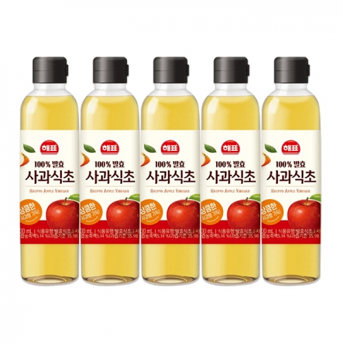 해표 사과식초 500ml x 5개입  (물엿/식초/소스/액젖)