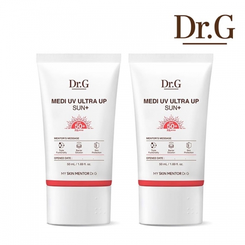 [닥터지] 메디 UV 울트라 업 선 플러스 50ml  SPF50+ PA+++(빨강) 1+1  (핸드워시/립케어/선크림)