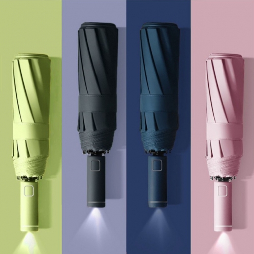 UV차단 LED 손전등 원터치 자동우산 8color  (우산/양산/우비)