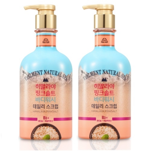 벨먼 내추럴 스파 히말라야 핑크솔트 스크럽 바디워시 600ml X 2개  (샤워/바디워시)