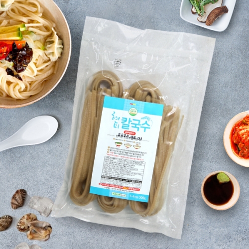 [면발명가] 국내산 현미 칼국수 500g(3~4인분)x2팩  (만두/국수/스파케티/냉면)