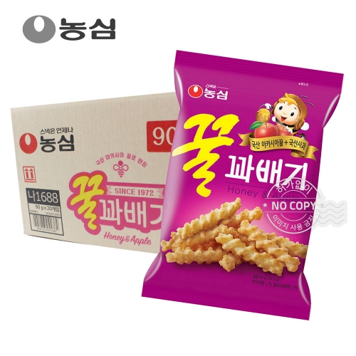 농심 박스 꿀꽈배기 90g 20입 과자 간식 군것질  (과자/껌/스낵류)