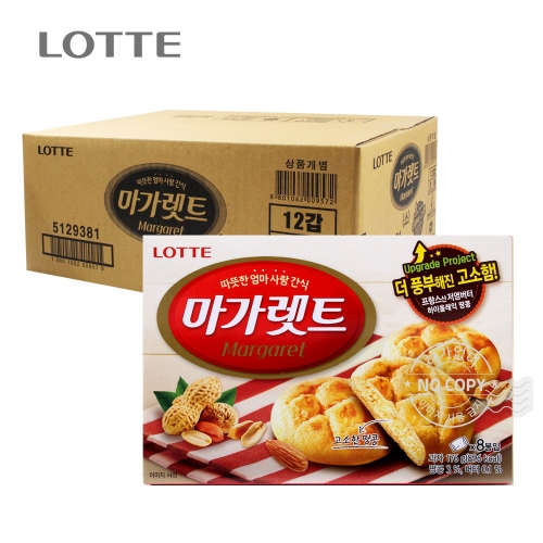 롯데 박스 마가렛트 176g 12입 과자 회사 사무실 간식  (과자/껌/스낵류)