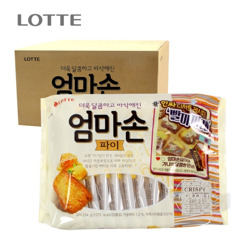 롯데 박스 엄마손파이 254g 10입 과자 간식 군것질  (과자/껌/스낵류)
