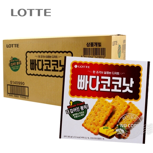 롯데 박스 빠다코코낫 300g 12입 과자 간식 군것질  (과자/껌/스낵류)