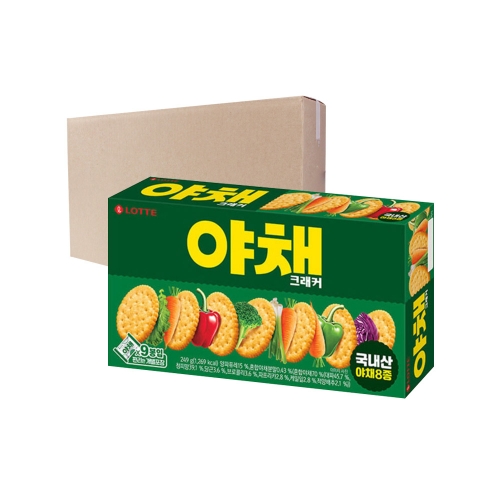 롯데 야채크래커 249g 12개입 [박스]  (과자/껌/스낵류)