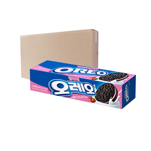 오레오 딸기크림 100g 24개입 [박스]  (과자/껌/스낵류)