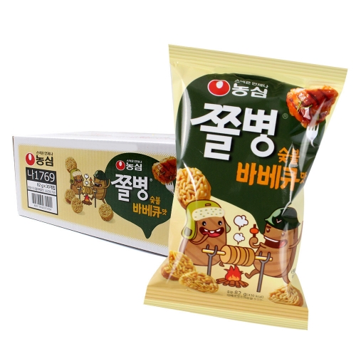 농심 쫄병스낵 바베큐 82g 30개입 [박스]  (과자/껌/스낵류)