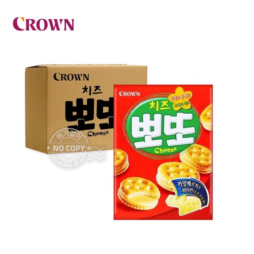 크라운 박스 뽀또 치즈타르트 161g 12입 과자 간식  (과자/껌/스낵류)