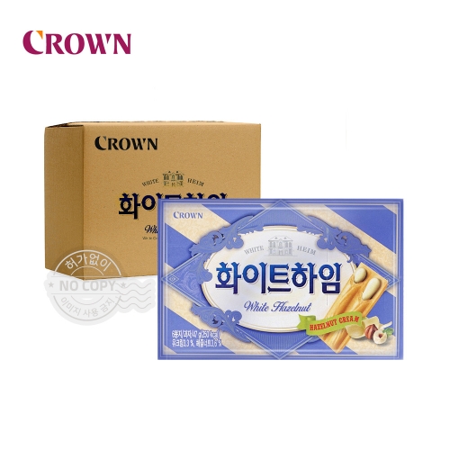 크라운 박스 화이트하임 47g 18입 과자 간식 군것질  (과자/껌/스낵류)
