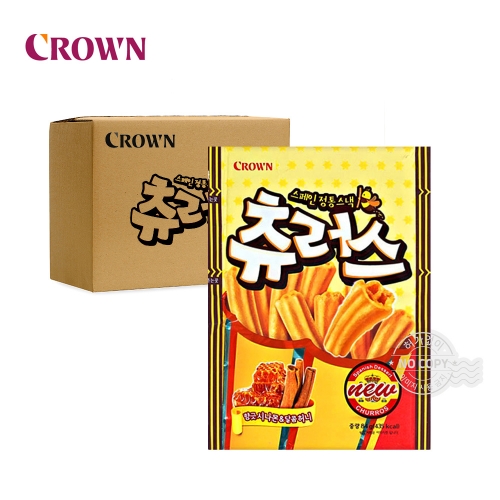 크라운 박스 츄러스 84g 16입 과자 간식 군것질  (과자/껌/스낵류)