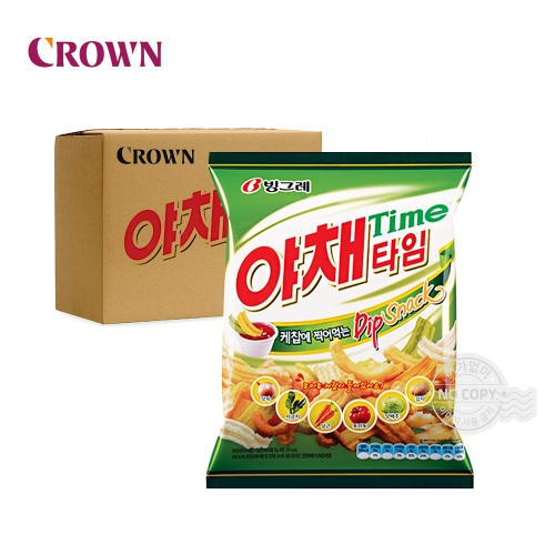 크라운 박스 야채타임 70g 16입 과자 간식 군것질  (과자/껌/스낵류)